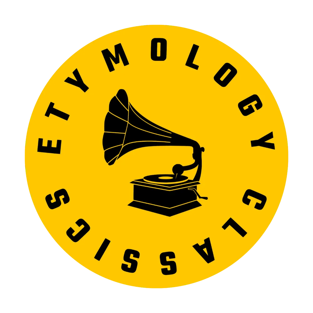 Etymology Classics yellow gramophone identity
